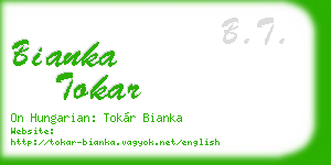 bianka tokar business card
